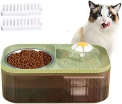 Suertree Cat Fountain Water Bowl Stainless Steel, 101oz/3L Automatic Pet Water Fountain, Dog Water Dispenser Cat Feeding Watering Supplies With 2 Filters For Cats, Dogs, Pets Blue -Pet Products Shop 41sJei8yvL. AC