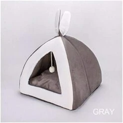 YangYan Hot Sell Pet Cat Bed Indoor Cats House Warm Small For Kitten Mats Dog Nest Collapsible Cave Cute Sleeping Winter Pet Products (Color : Gray, Size : S 28x28x29) -Pet Products Shop 41sPIlKnaL. AC 3