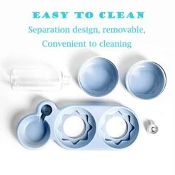 JiangYanus Raised Cat Bowls, 15° Tilted Cat Puppy Food And Water Bowl Set With Automatic Water Dispenser Bottle Cat Dish For Cat Small Medium Dogs (Pink) 11 JiangYanus Raised Cat Bowls, 15° Tilted Cat Puppy Food And Water Bowl Set With Automatic Water Dispenser Bottle Cat Dish For Cat Small Medium Dogs (Pink) -Pet Products Shop 41sS4CfCg8L