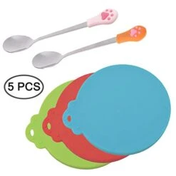 SENHAI 3 Pcs Silicone Pet Can Covers & 2 Pcs Pet Spoons, Canned Food Lid And Spoon For Dog And Cat, One Meet Three Sizes - Red Green, Light Blue 10 SENHAI 3 Pcs Silicone Pet Can Covers & 2 Pcs Pet Spoons, Canned Food Lid And Spoon For Dog And Cat, One Meet Three Sizes - Red Green, Light Blue -Pet Products Shop 41sTY3Xl44L
