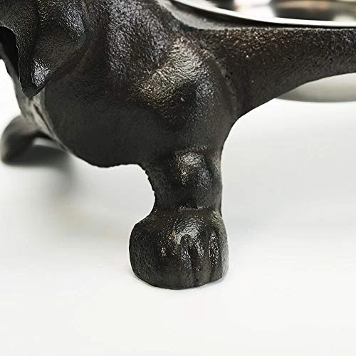 Sungmor Raised Bowls For Dogs - Heavy Duty Non Slip Cast Iron Stands & 2 Stainless Steel Food Dish & Water Bowls - Great Pet Dogs Feeder - Feeding & Watering Station Pet Supplies - 17.1x5.9x5.5 Inch 6 Sungmor Raised Bowls For Dogs - Heavy Duty Non Slip Cast Iron Stands & 2 Stainless Steel Food Dish & Water Bowls - Great Pet Dogs Feeder - Feeding & Watering Station Pet Supplies - 17.1x5.9x5.5 Inch - Image 4