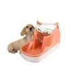 Kathson Automatic Dog Water Dispenser 1 Gallon Gravity Cat Water Dispenser Dogs Water Station Bowl Large Capacity Feeder Waterer Pet Drinking Fountain Pink