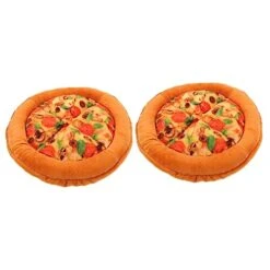 Balacoo Plushes 2pcs Cat Nest Outdoor Pet Bed Cat Mat For Food Indoor Cat House Pizza Cat Bed Plush Dog Pet Bed Squeaky Mat For Cat Kitten Bed Cat Houses The Dog Pet Mat Cat Supplies
