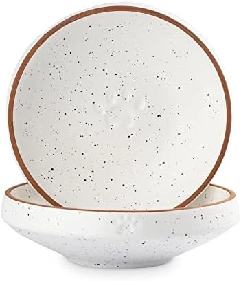 MIKIGEY Ceramic Cat Food Water Bowl Set, 6.3 Inches Wide Shallow Cat Dish, Whisker-Friendly Pet Cat Bowl, Basic Cat Bowl, Black And White Pet Bowl, Pack Of 2 7 MIKIGEY Ceramic Cat Food Water Bowl Set, 6.3 Inches Wide Shallow Cat Dish, Whisker-Friendly Pet Cat Bowl, Basic Cat Bowl, Black And White Pet Bowl, Pack Of 2 - Image 5