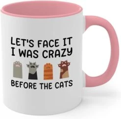 Bubble Hugs Cat Owner 2Tone Pink Mug 11oz - Dedicated Feline - Cat Women Fun Cat Parents Stuff Lady Paws Pet Dad Gifts -Pet Products Shop 41uuMwR3XL. AC