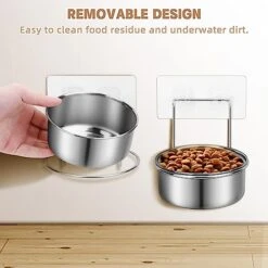 OFFKITSLY Elevated Cat Bowls, Raised Cat Food And Water Bowls No Spill, Wall Mounted Cat Food Dish Stainless Steel Elevated Pet Bowls Feeder For Cats And Small Dogs 11 OFFKITSLY Elevated Cat Bowls, Raised Cat Food And Water Bowls No Spill, Wall Mounted Cat Food Dish Stainless Steel Elevated Pet Bowls Feeder For Cats And Small Dogs -Pet Products Shop 41v37BXGCTL