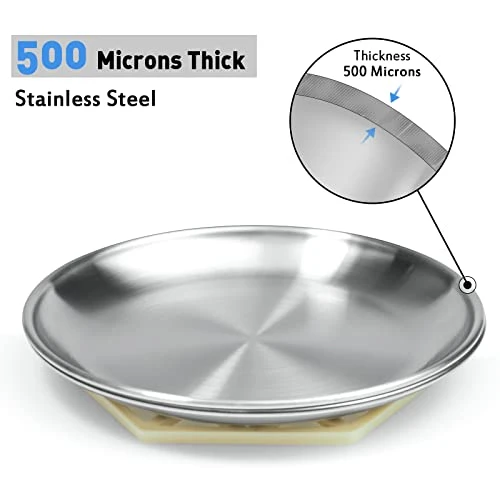 Stainless Steel Cat Dishes For Food And Water Bowls For Small Pets -4 Sets Flat Style 6 Stainless Steel Cat Dishes For Food And Water Bowls For Small Pets -4 Sets Flat Style - Image 4