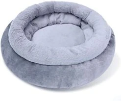 SONGBIRDTH Cat Round Litter Pad Small Dog Winter Sleeping Mat Anti-Slip Cattery Pet Supply,Breathable Cotton Blend,Removable Easy To Clean Sky Blue S -Pet Products Shop 41wucJF5j6L. AC
