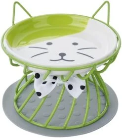 Dorakitten 2Pcs Elevated Cat Bowls With Non-Slip Mat, Protects Cat’s Spine, Anti-Vomiting Raised Cat Food Plates With Cute Cat Ear Stand, Shallow & Wide Ceramic Cat Dishes To Prevent Whisker Fatigue -Pet Products Shop 41wyJaQZGmL. AC