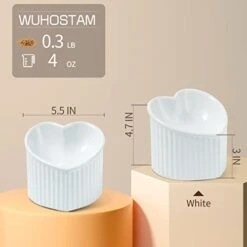 Raised Ceramic Tilted Cat Bowls, Heart Shape Elevated Cat Food Bowl, Porcelain Slanted Pet Feeder Dish For Flat Faced Cats, Protect Cat's Spine, Stress Free, Backflow Prevention,2 Pack(White) 13 Raised Ceramic Tilted Cat Bowls, Heart Shape Elevated Cat Food Bowl, Porcelain Slanted Pet Feeder Dish For Flat Faced Cats, Protect Cat's Spine, Stress Free, Backflow Prevention,2 Pack(White) -Pet Products Shop 41xKV1ae8SL