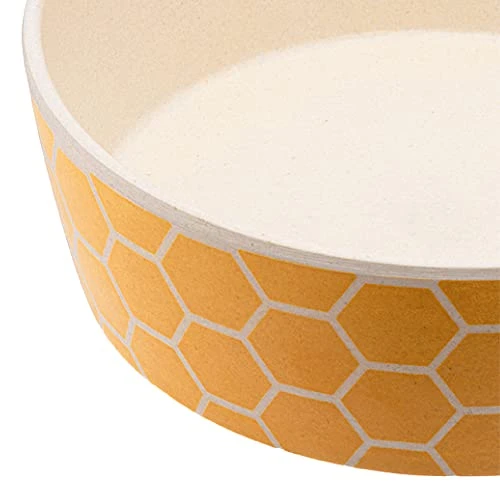 Beco Classic Printed Bamboo Dog Food & Water Bowl, Nature Inspired Honeycomb Pattern, Large 4 Beco Classic Printed Bamboo Dog Food & Water Bowl, Nature Inspired Honeycomb Pattern, Large - Image 2
