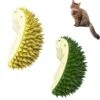 UPIKIT Durian Multifunctional Toys, Durian Cat Scratcher, 1/2PCS Durian Shape Cat Comb, Massaging And Removing Floating Hair Cat Dog Toys, For Any Different Flat Surfaces Or Corners (Yellow+Green) -Pet Products Shop 41xUx35USfL