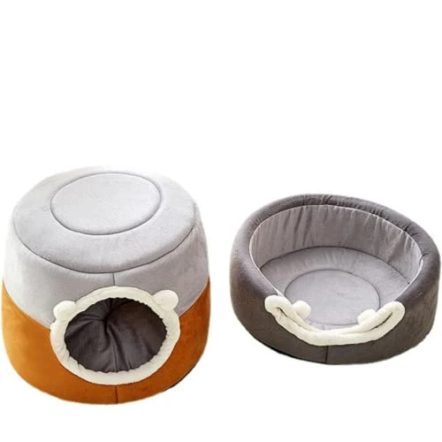 New Winter Deep Sleep Comfort Cat Bed Cats Tent Cozy Cave Capsule Small Dogs Cats House Indoor (Large,Khaki) 3 New Winter Deep Sleep Comfort Cat Bed Cats Tent Cozy Cave Capsule Small Dogs Cats House Indoor (Large,Khaki)