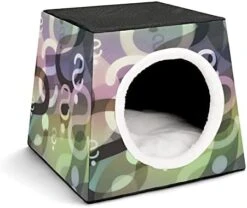 Printed Cat Cube Kitty House Indoor Cats Bed Cat Sofa Small Dogs Shelter Warm And Cozy Fried Chicken Foods 28 Printed Cat Cube Kitty House Indoor Cats Bed Cat Sofa Small Dogs Shelter Warm And Cozy Fried Chicken Foods -Pet Products Shop 41xqfuYo5CL. AC
