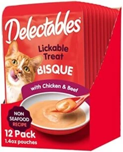 Delectables Bisque Non-Seafood Lickable Wet Cat Treats, Variety Pack, 12 Count (Pack Of 1) -Pet Products Shop 41yKyP07fiL. AC