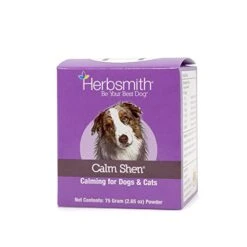 Herbsmith Calm Shen – Herbal Blend For Dogs & Cats – Natural Anxiety Remedy For Dogs & Cats – Feline And Canine Calming Supplement – 75g Powder