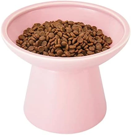CEEFU Extra Wide Elevated Cat Bowls - Ceramic Cat Food Bowl 6.2" Raised Cat Food Bowls Elevated Shallow Cat Food Dish, Whisker Fatigue, Lead & Cadmium Free, 5" Good Height For Cat Feeding - Pink 8 CEEFU Extra Wide Elevated Cat Bowls - Ceramic Cat Food Bowl 6.2" Raised Cat Food Bowls Elevated Shallow Cat Food Dish, Whisker Fatigue, Lead & Cadmium Free, 5" Good Height For Cat Feeding - Pink - Image 6