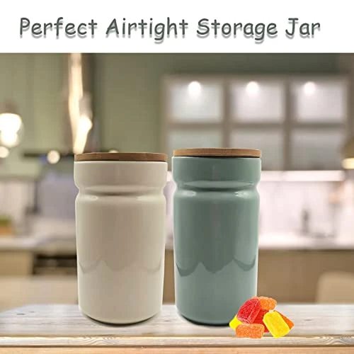 AQARTZA Pet Food Container, 4 X 7 In Ceramic Cat Collection Treat Jar, Dog Food Storage Canister For Hamster Treat, Rabbit Food, Bird Feed 5 AQARTZA Pet Food Container, 4 X 7 In Ceramic Cat Collection Treat Jar, Dog Food Storage Canister For Hamster Treat, Rabbit Food, Bird Feed - Image 3