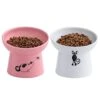 Tilted Ceramic Raised Cat Bowls, 8 OZ Food And Water Bowls Set For Kitty, 5 In Porcelain Elevated Stress Free Feeding Pet Dish, Dishwasher And Microwave Safe (White & Pink) 1 Tilted Ceramic Raised Cat Bowls, 8 OZ Food And Water Bowls Set For Kitty, 5 In Porcelain Elevated Stress Free Feeding Pet Dish, Dishwasher And Microwave Safe (White & Pink) -Pet Products Shop 41zWThB77nL