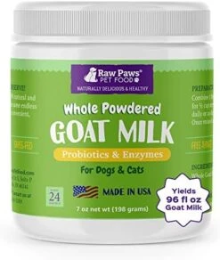 Raw Paws Whole Goat Milk Powder For Dogs And Cats, 7-oz - Goats Milk For Dogs Made In USA - Natural Kitten & Puppy Milk Replacement Formula - Dry Pet Goat Milk Food Topper - Pet Nutritional Supplement 15 Raw Paws Whole Goat Milk Powder For Dogs And Cats, 7-oz - Goats Milk For Dogs Made In USA - Natural Kitten & Puppy Milk Replacement Formula - Dry Pet Goat Milk Food Topper - Pet Nutritional Supplement -Pet Products Shop 510BWeto3HL. AC