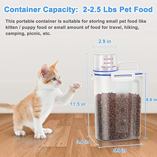 TBMax Pet Food Container For Dogs Cat Food Container With Pour Spout + Seal Buckles + BPA-Free Plastic + Airtight For Birds 5 TBMax Pet Food Container For Dogs Cat Food Container With Pour Spout + Seal Buckles + BPA-Free Plastic + Airtight For Birds - Image 3
