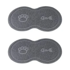 Food Containers Puppy Easy Mat: Control Pad Dish Dog Bowl Pet Grey Kitten Mat, Mat Multi- Inches Cat Trapper Lock And Floor PVC Food X With Anti- Water Scatter Placemat Clean Rabbit Food -Pet Products Shop 510kSHNYM1L