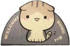 GENERIC Cat Litter Trapping Mat 23.6"x 15" For Cat Litter Box, Bathroom Mat, Bedroom Mat, Soft On Paws, Easy To Clean, Durable Cat Dog Bath Mat, Ripple Rug For Pet (Black Cat) -Pet Products Shop 5110ul9I63L. AC