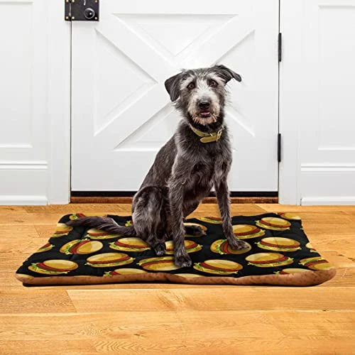 Food Hamburger Dog Bed Cat Bed Soft Comfortable Pet Bed Non-Slip Calming Kennel Pad For Small Medium Large Dogs Cats 2116470 7 Food Hamburger Dog Bed Cat Bed Soft Comfortable Pet Bed Non-Slip Calming Kennel Pad For Small Medium Large Dogs Cats 2116470 - Image 5