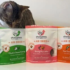 Shameless Pets Air Dried Raw Cat Food Topper & Treat - All Natural Nutritionally Packed Tuna Cat Treats With High Protein, Upcycled Ingredients -Pet Products Shop 512E3hZPLPL