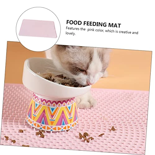 PATKAW 1pc Foldable Cat Litter Mat Cat Food Tray Food Serving Tray Dog Food Tray Cat Feeding Mat Litter Tray Mat Pet Feeding Tray Cat Cushion Mat Dog Car Mat PVC Pink Catcher 4 PATKAW 1pc Foldable Cat Litter Mat Cat Food Tray Food Serving Tray Dog Food Tray Cat Feeding Mat Litter Tray Mat Pet Feeding Tray Cat Cushion Mat Dog Car Mat PVC Pink Catcher - Image 2