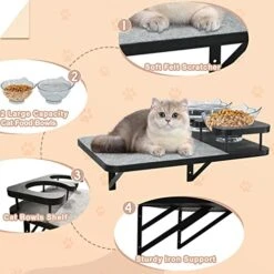 Cat Wall Shelves, Cat Shelves And Perches For Wall, Cat Shelves Wall Mount, Cat Wall Furniture With 3 Cat Wall Steps, Cat Climbing Shelf Cat Scratch Post, Cat Wall Shelf With 2 Cat Food Shelf -Pet Products Shop 513la7flsDL