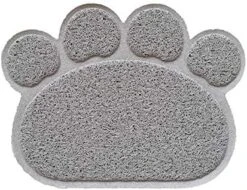 IHOO Pet Feeding Mat Cats Dog PVC Pads Non-Slip Puppy Kitten Dish Bowl Food Water Cat Litter Placemat Mat Paw Shape,1Pcs Red -Pet Products Shop 513xqOIK7vL. AC