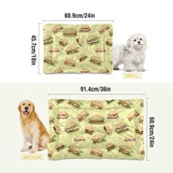 Food Hamburger Dog Bed Cat Bed Soft Comfortable Pet Bed Non-Slip Calming Kennel Pad For Small Medium Large Dogs Cats 2116478 -Pet Products Shop 5144JY0g8PL