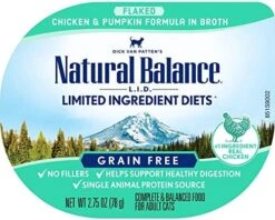 Natural Balance Limited Ingredient Diet Chicken & Pumpkin In Broth | Grain-Free Wet Adult Cat Food | 2.75-oz. Cup, (Pack Of 24) -Pet Products Shop 514GSLJdU7L. AC