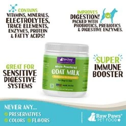 Raw Paws Whole Goat Milk Powder For Dogs And Cats, 7-oz - Goats Milk For Dogs Made In USA - Natural Kitten & Puppy Milk Replacement Formula - Dry Pet Goat Milk Food Topper - Pet Nutritional Supplement 10 Raw Paws Whole Goat Milk Powder For Dogs And Cats, 7-oz - Goats Milk For Dogs Made In USA - Natural Kitten & Puppy Milk Replacement Formula - Dry Pet Goat Milk Food Topper - Pet Nutritional Supplement -Pet Products Shop 5155anqgMAL