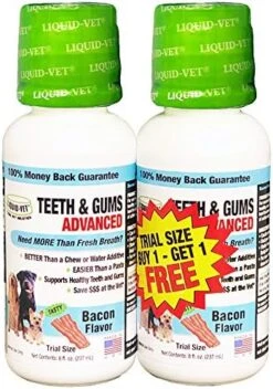 Liquid-Vet Advanced Teeth & Gums Supplements For Dogs | Dental Care For Dogs | Oral Mouth Care | Tartar + Plaque + Gingivitis -Pet Products Shop 5158Ud IcGL. AC