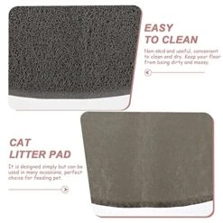 LUOZZY 2Pcs Cat Litter Mats Kitten Litter Trapping Mats Pet Litter Pads For Home - Black + Grey 8 LUOZZY 2Pcs Cat Litter Mats Kitten Litter Trapping Mats Pet Litter Pads For Home - Black + Grey -Pet Products Shop 515BAlwwoXL