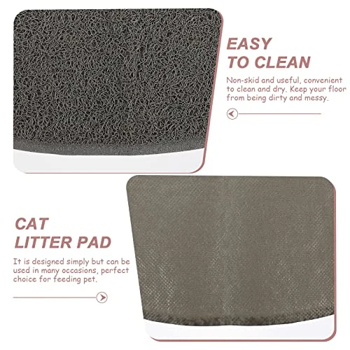 LUOZZY 2Pcs Cat Litter Mats Kitten Litter Trapping Mats Pet Litter Pads For Home - Black + Grey 5 LUOZZY 2Pcs Cat Litter Mats Kitten Litter Trapping Mats Pet Litter Pads For Home - Black + Grey - Image 3