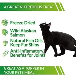 LIFE ESSENTIALS BY CAT-MAN-DOO All Natural Freeze Dried Wild Alaskan Salmon Treats For Cats & Dogs - Single Ingredient No Grain Snack With No Additives Or Preservatives, 5 Ounce Bag -Pet Products Shop 515EvwAHNvL