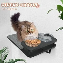 Cat Wall Shelves, Cat Shelves And Perches For Wall, Cat Shelves Wall Mount, Cat Wall Furniture With 3 Cat Wall Steps, Cat Climbing Shelf Cat Scratch Post, Cat Wall Shelf With 2 Cat Food Shelf