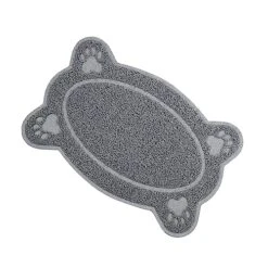 Iplusmile Non Skid Rug Cat Litter Rug Silicone Desk Mat 2pcs Mats Cats Paws Cat Drinking Mat Cat Supplies Dog Feeding Tablemat Carpet Trash Can Pet Mat Grey Pet Supplies Water Proof -Pet Products Shop 516Ad9xLvnL