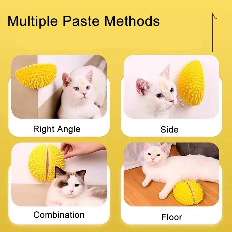 Durian Multifunctional Toys,Durian Cat Scratcher, Durian Shell Cat, Massaging And Removing Floating Hair Cat Dog Toys (2 Pcs) 6 Durian Multifunctional Toys,Durian Cat Scratcher, Durian Shell Cat, Massaging And Removing Floating Hair Cat Dog Toys (2 Pcs) - Image 4