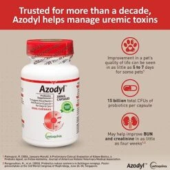 Vetoquinol Azodyl For Dogs And Cats, Helps Support Normal Kidney Function And Health For Dogs And Cats, Supports The Function And Health Of Kidneys In Dogs And Cats, 90 Ct -Pet Products Shop 516r9hyUBPL