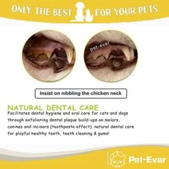 PET-EVER Freeze Dried Raw Cat And Dog Treats Single Ingredient HypoallergenicHumanely Raised Factory Made,Freeze Dried Chicken Necks,3.5oz -Pet Products Shop 516yosZwnHL