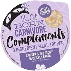 Tiki Cat Born Carnivore Complements Variety Pack, Chicken Blends, Wet, High-Protein & High-Moisture Cat Food Topper, 2.1 Oz. Cups (Pack Of 10) -Pet Products Shop 5174 RGMRL. AC
