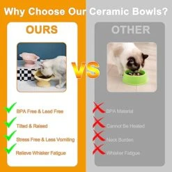 Ceramic Raised Cat Food Bowl, Tilted Flower Shaped Food Or Water Bowl For Cats And Small Dogs, Anti Vomiting Pet Feeder Dish Whisker Fatigue Cat Bowl, Butter Yellow 12 Ceramic Raised Cat Food Bowl, Tilted Flower Shaped Food Or Water Bowl For Cats And Small Dogs, Anti Vomiting Pet Feeder Dish Whisker Fatigue Cat Bowl, Butter Yellow -Pet Products Shop 517N69j06fL