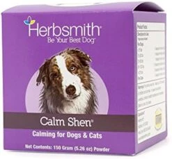 Herbsmith Calm Shen – Herbal Blend For Dogs & Cats – Natural Anxiety Remedy For Dogs & Cats – Feline And Canine Calming Supplement – 75g Powder -Pet Products Shop 517b8yVd5dL. AC