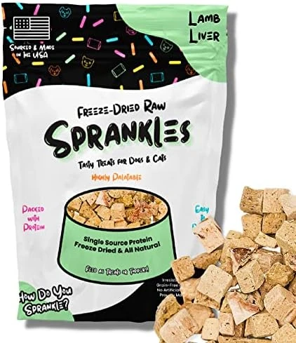 SPRANKLES Freeze Dried Chicken Liver Treats For Cats & Dogs - Single Ingredient All Natural Grain-Free, High Protein, Made In USA - Perfect For Training, Topper Or Snack (Chicken Liver, 6 Ounce) 13 SPRANKLES Freeze Dried Chicken Liver Treats For Cats & Dogs - Single Ingredient All Natural Grain-Free, High Protein, Made In USA - Perfect For Training, Topper Or Snack (Chicken Liver, 6 Ounce) - Image 11