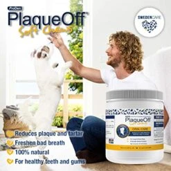 ProDen Plaque Off Dog Dental Chews - Dog Teeth Cleaning Treat For Plaque & Tartar Control - Dog Breath Chews - Medium / Large Dog Breath Freshener Treats - 60 Ct. -Pet Products Shop 51902oJXIUL