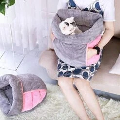 Hynsin Pet Cat Dog House Kennel Plush Cotton Puppy Cave Sleeping Bed Soft Mat Pad Warm Nest Winter Warm Cozy Bed For Pet Cat Dog Gray M 18 Hynsin Pet Cat Dog House Kennel Plush Cotton Puppy Cave Sleeping Bed Soft Mat Pad Warm Nest Winter Warm Cozy Bed For Pet Cat Dog Gray M -Pet Products Shop 519HTYRSkjL